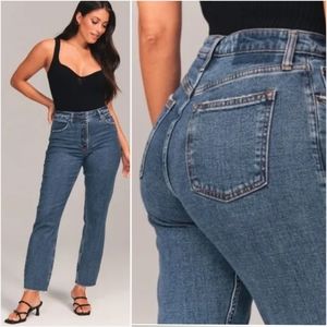 Abercrombie and Fitch The Mom Curve Love Jeans sz 8/29 Button Fly Curvy